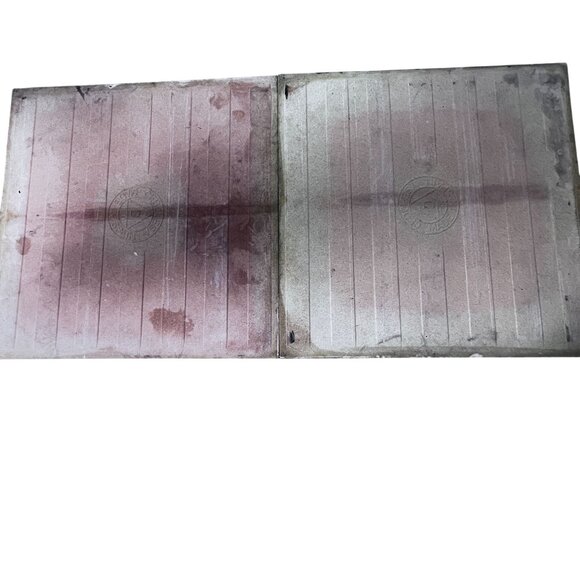 Cedolesa Made In Spain 2 Ceramic Tiles Hand-painted Geometric Mid 20th Century 8 - Picture 3 of 5